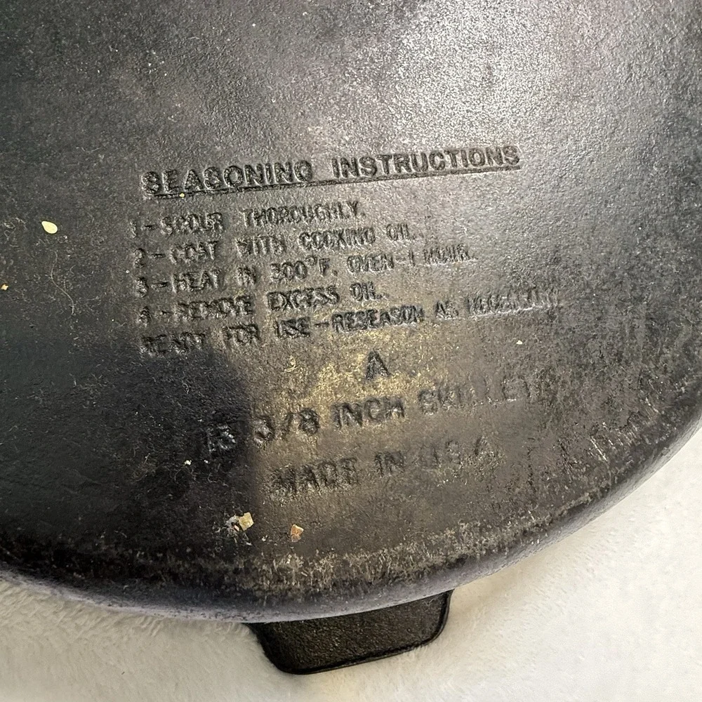 Wagner’s 1891 Original 13 3/8 Cast Iron Skillet USA Made Large Fry Pan